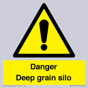 Danger Deep grain silo